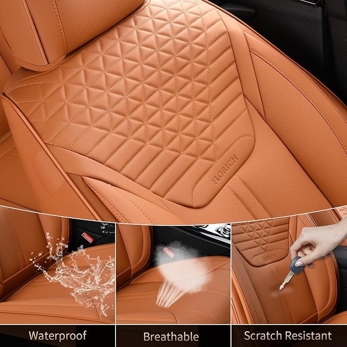 Universal Seat Covers — Full Set — Brown