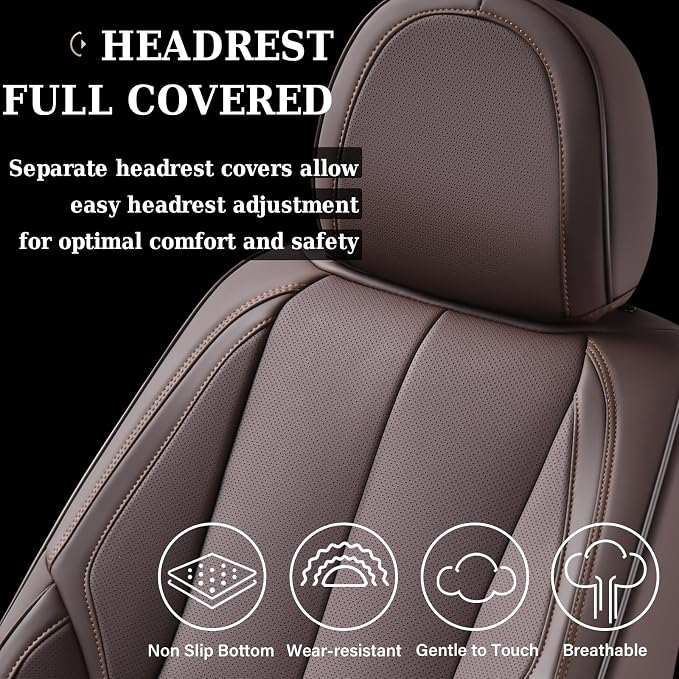 Universal Seat Covers — Full Set — Brown