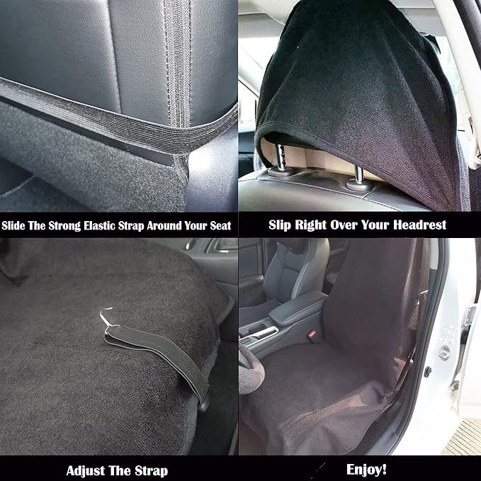 Car Seat Covers — Front Seat — Black