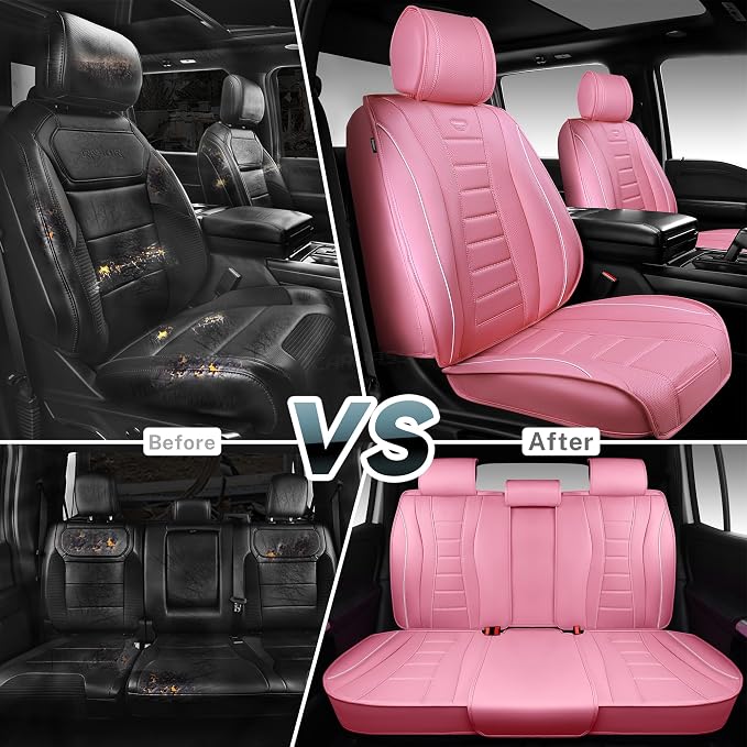 Universal Seat Covers — Full Set — Pink