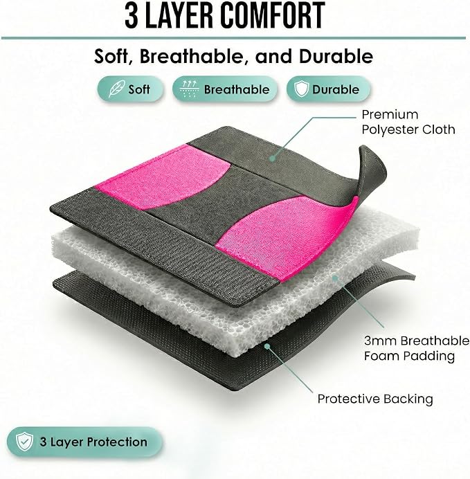 Universal Fabric Seat Covers — Full Set — Pink