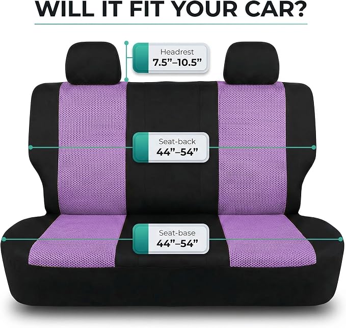Universal Fabric Seat Covers — Purple