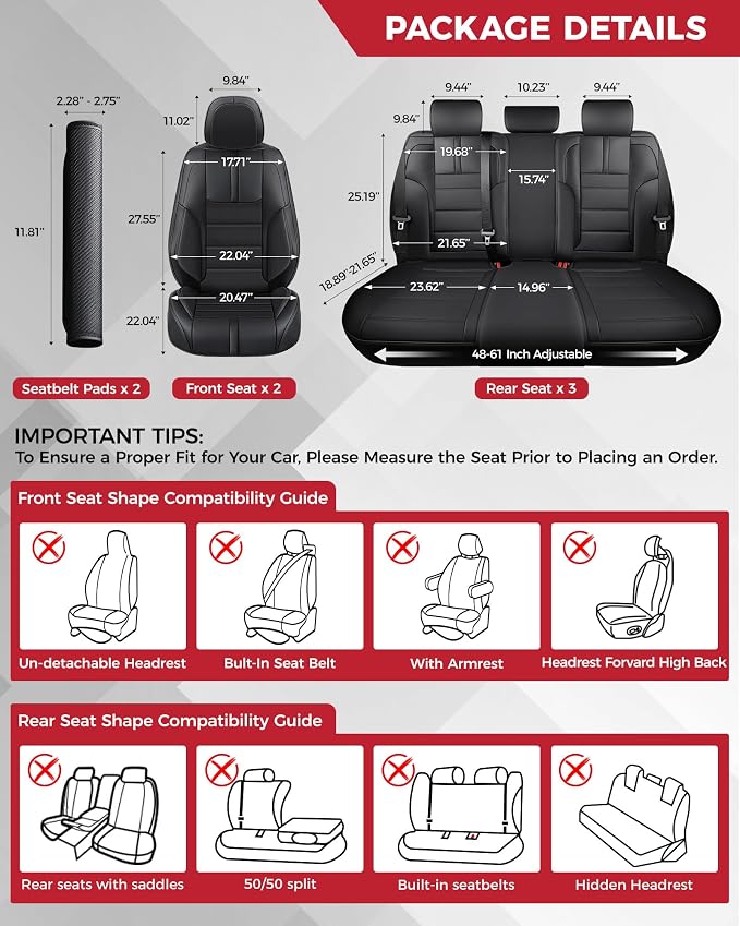 Universal Faux Leather Seat Covers