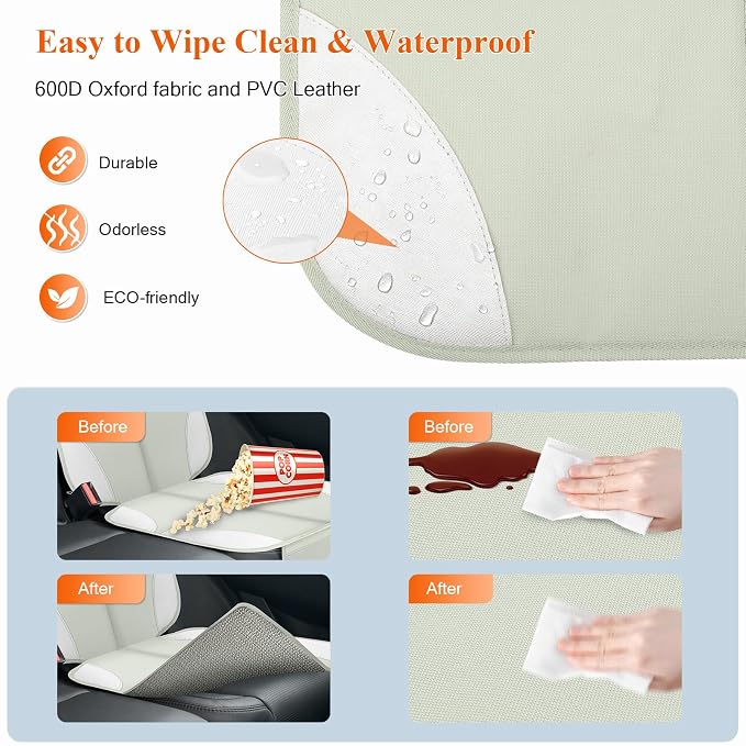 Child Car Seat Protector — Beige / Gray
