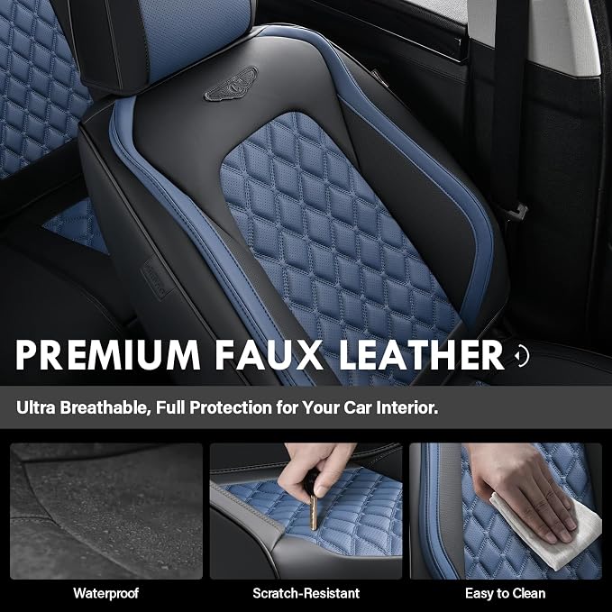 Faux Leather Car Seat Covers — Full Set
