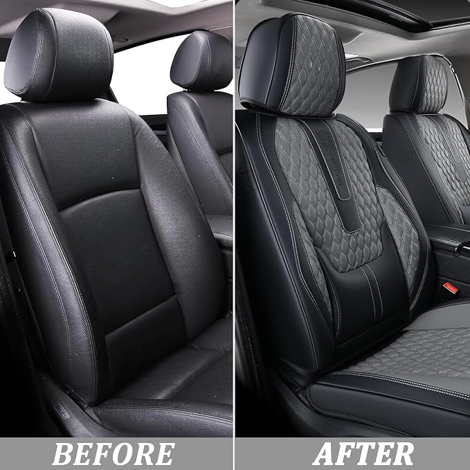 Universal Seat Covers — Front Seat — Black / Gray