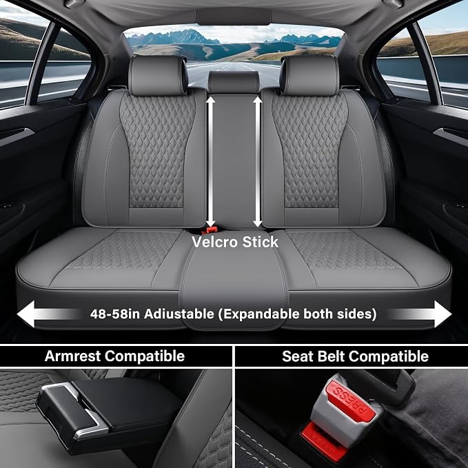 Universal Seat Covers — Full Set — Gray
