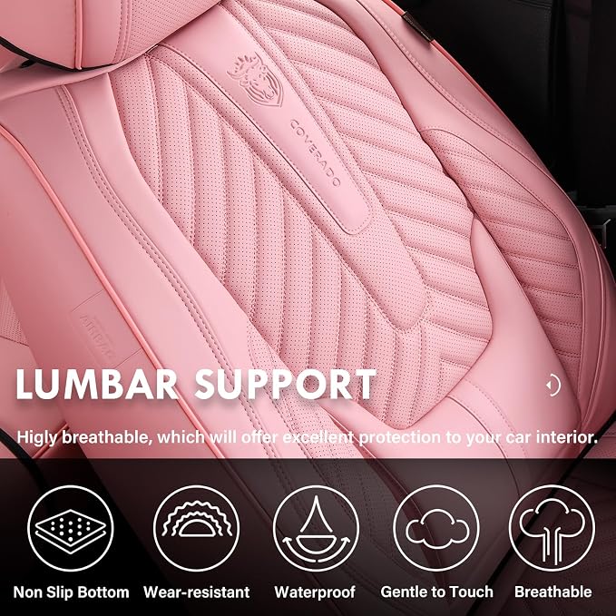 Universal Seat Covers — Front Seat — Pink
