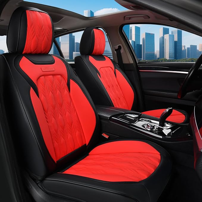 Universal Seat Covers — Full Set — Red