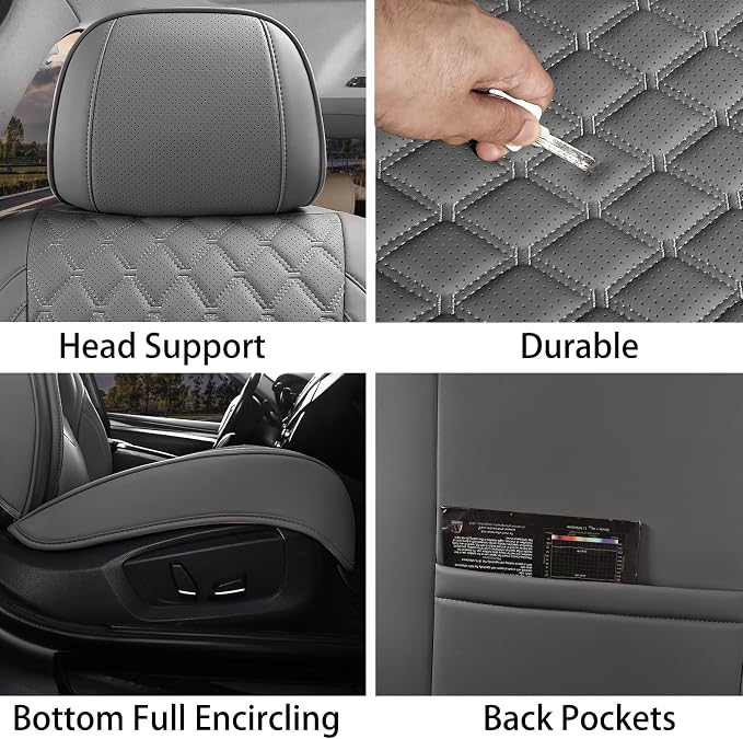 Universal Seat Covers — Front Seat — Gray
