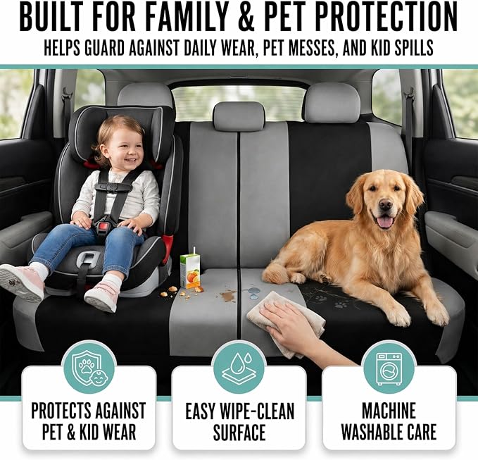 Universal Seat Covers — Gray / Black