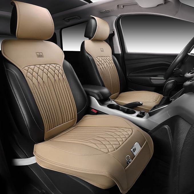 Universal Seat Covers — Front Seat — Beige