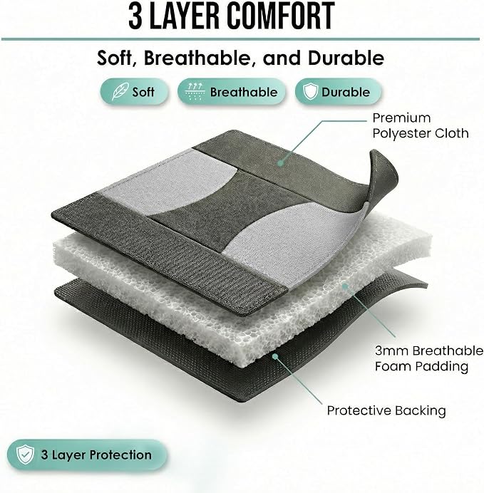Universal Fabric Seat Covers — Front Seat — Gray