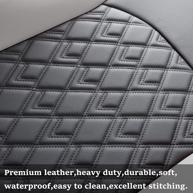 Seat Covers for Chevrolet Silverado / GMC Sierra — Full Set — Black / Gray
