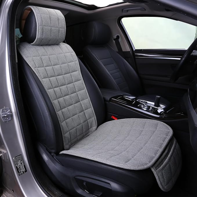 Universal Fabric Seat Covers — Front Seat — Gray