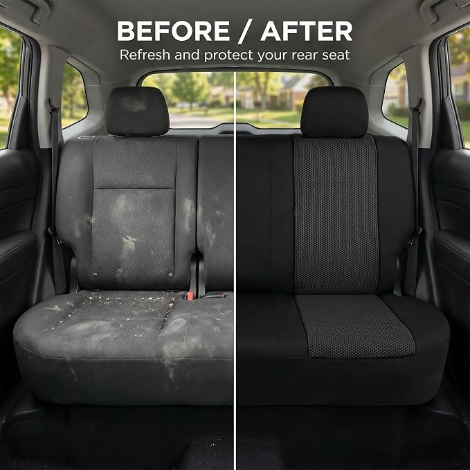 Universal Fabric Seat Covers — Front Seat — Black