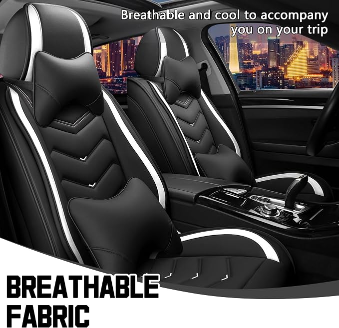 Seat Covers for Honda Civic — Black / White