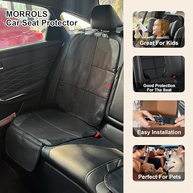 Child Car Seat Protector — Black