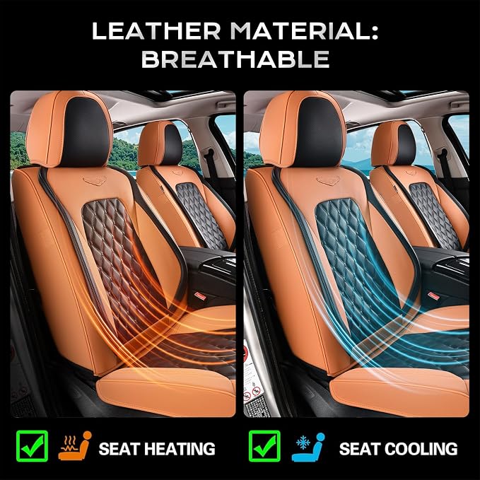 Universal Faux Leather Seat Covers — Full Set