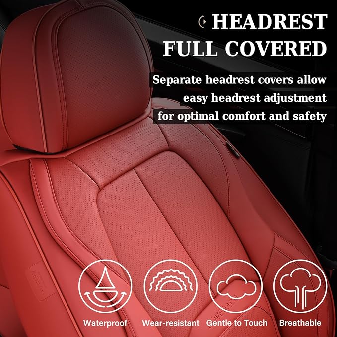 Universal Seat Covers — Front Seat — Red