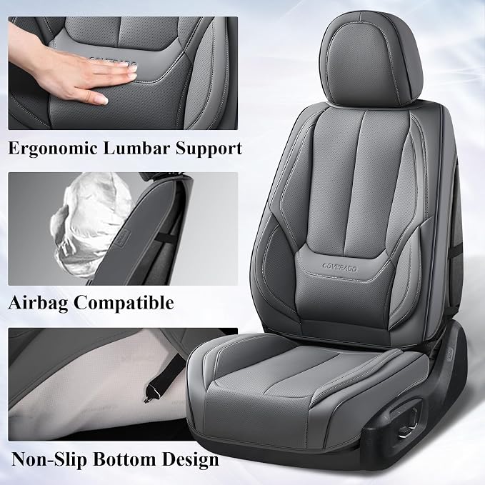Universal Seat Covers — Front Seat — Gray