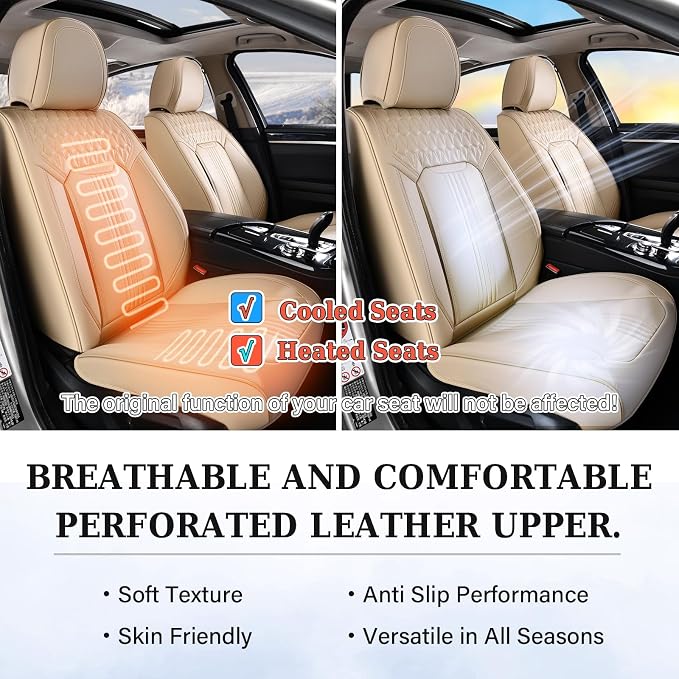 Universal Seat Covers — Full Set — Beige