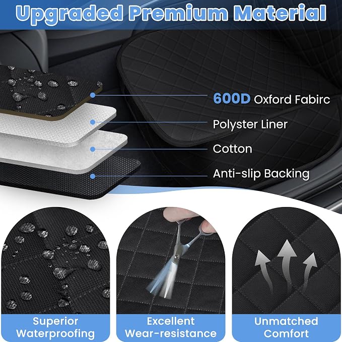 Pet Car Seat Protector — Front Seat — Black