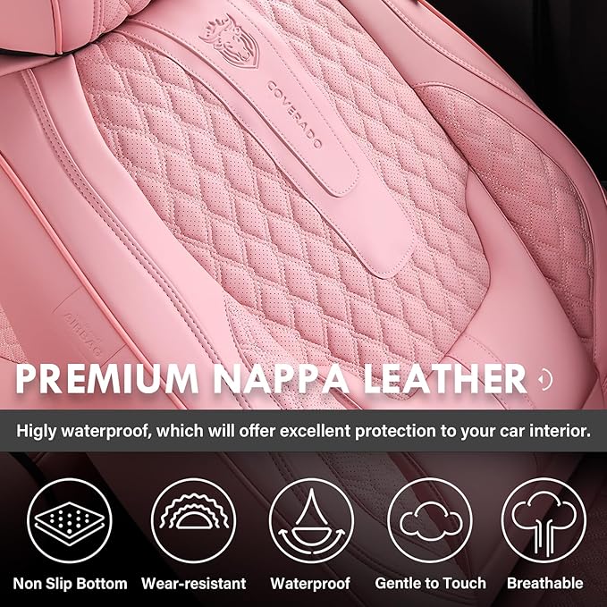 Universal Seat Covers — Full Set — Pink