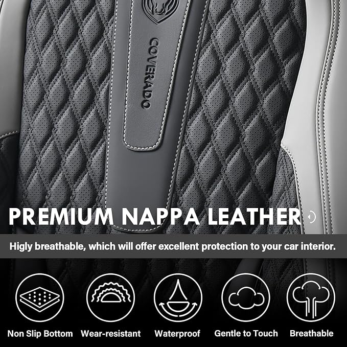 Universal Seat Covers — Full Set — Black / Gray
