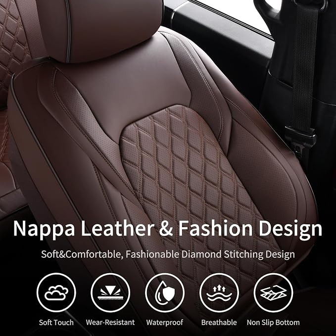 Seat Covers for Jeep Wrangler — Full Set — Coffee