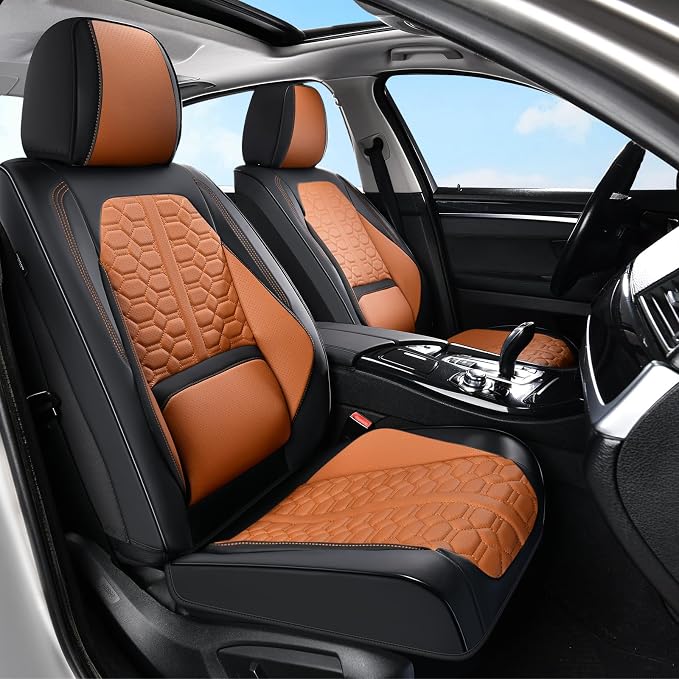 Universal Seat Covers — Full Set — Black / Brown