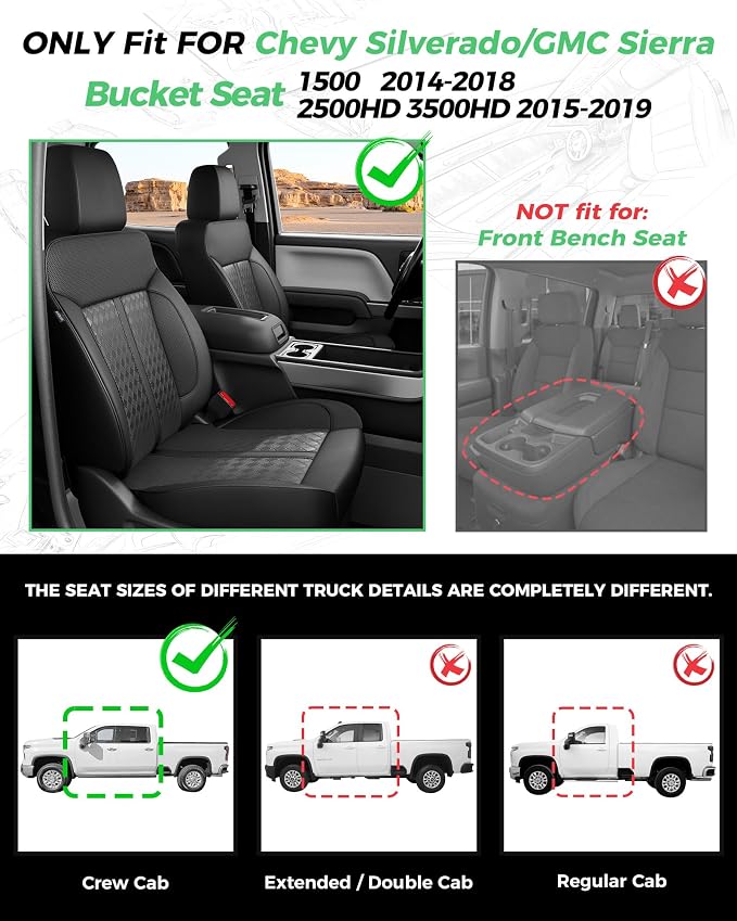 Seat Covers for Chevrolet Silverado / GMC Sierra