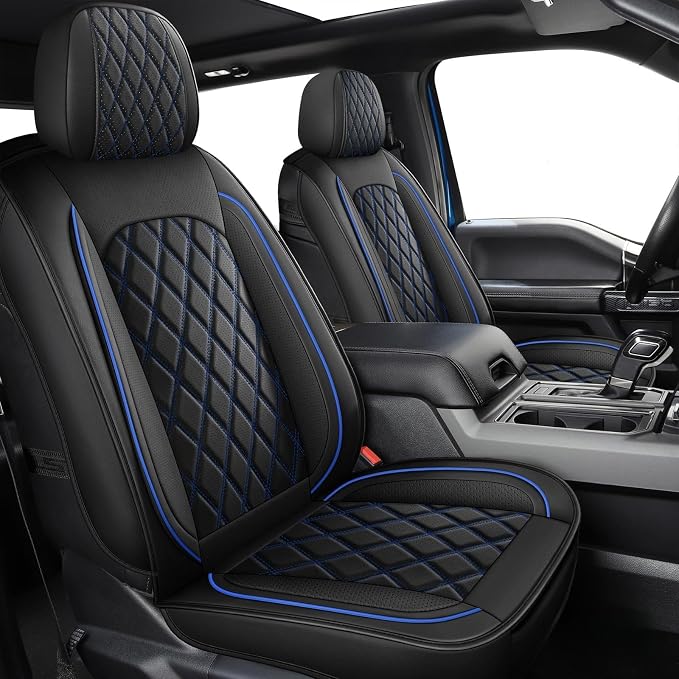 Seat Covers for Multiple Vehicles — Full Set — Black / Blue