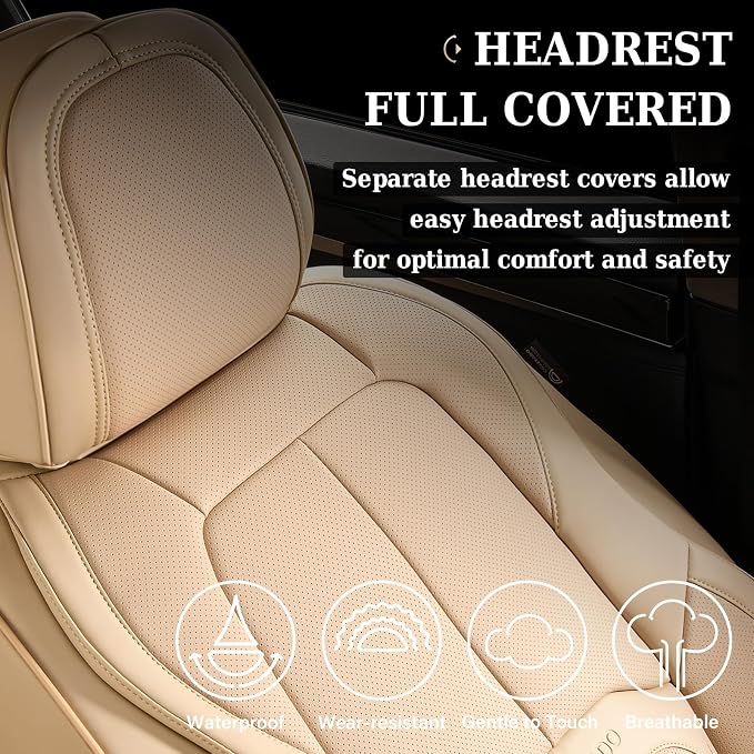 Universal Seat Covers — Full Set — Beige