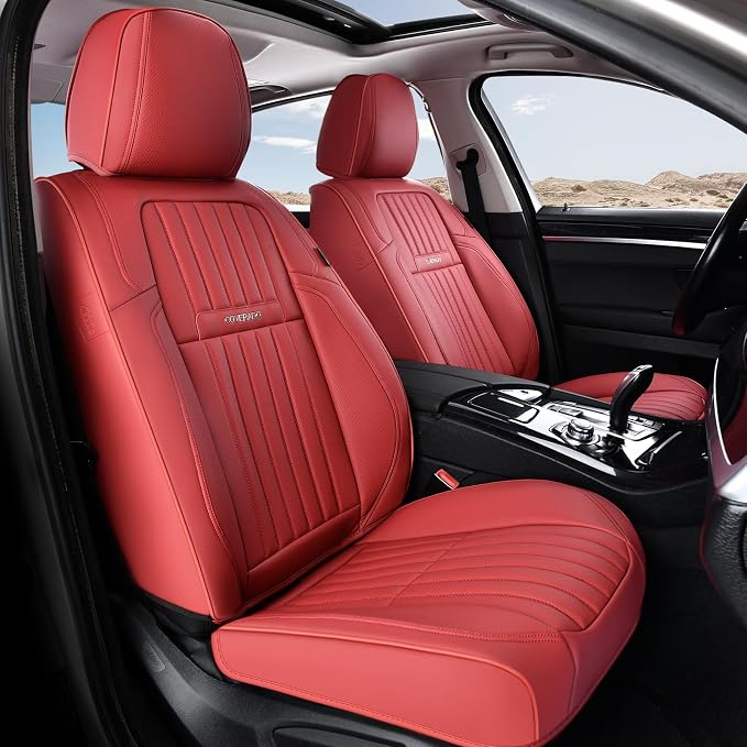 Universal Seat Covers — Full Set — Red