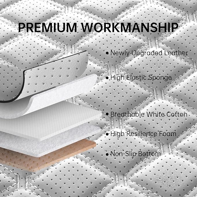 Universal Seat Covers — Full Set — White / Black