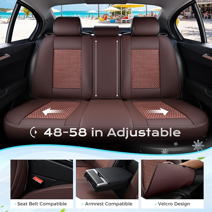 Universal Seat Covers — Full Set — Brown