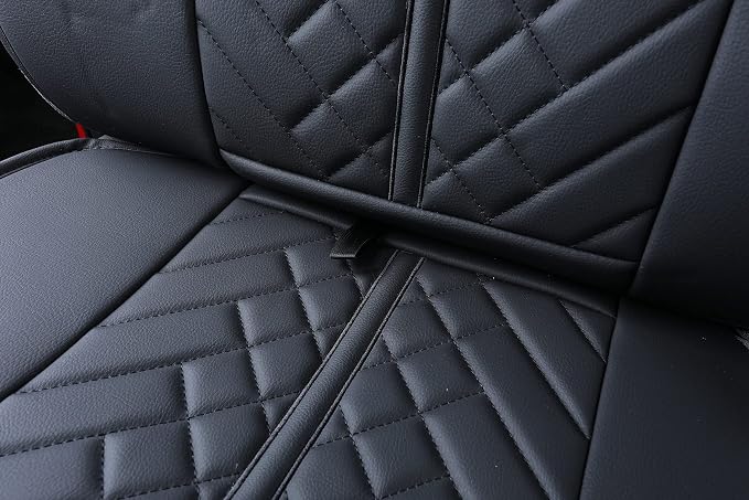 Faux Leather Seat Covers for Toyota Tacoma — Rear Seat — Black