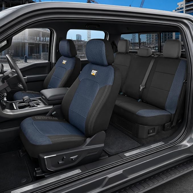 Fabric Seat Covers for Multiple Vehicles — Full Set — Blue