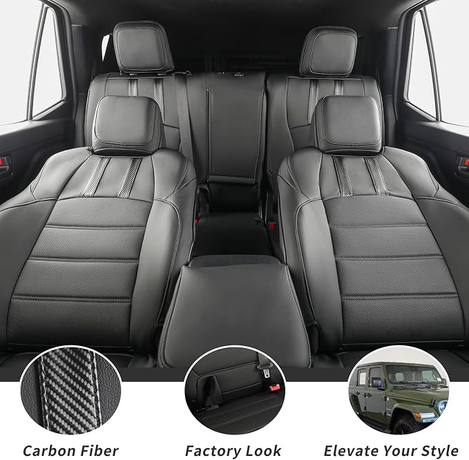 Seat Covers for Toyota Tacoma — Full Set — Black