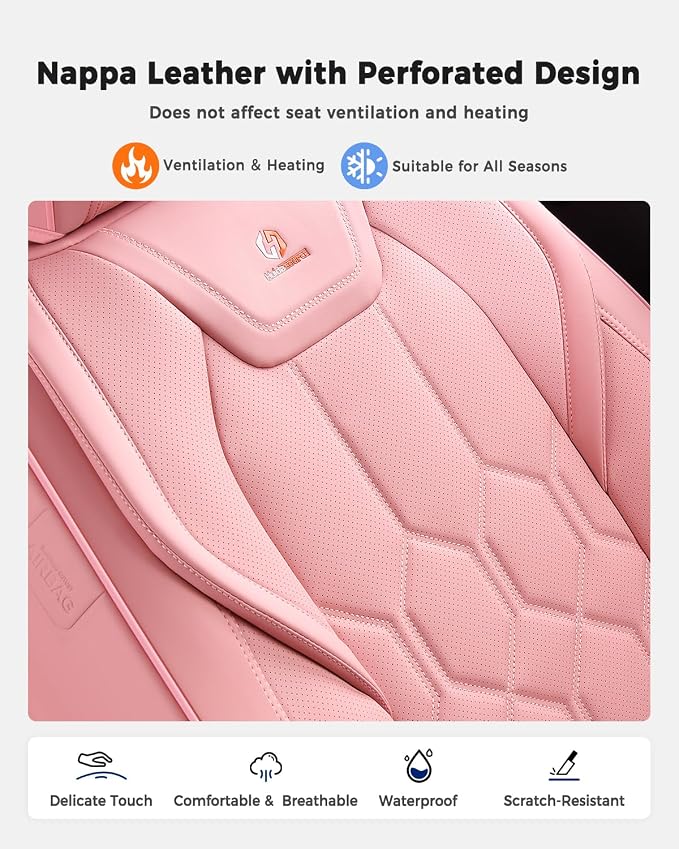 Universal Seat Covers — Full Set — Pink