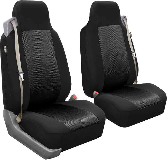 Universal Fabric Seat Covers — Front Seat — Gray