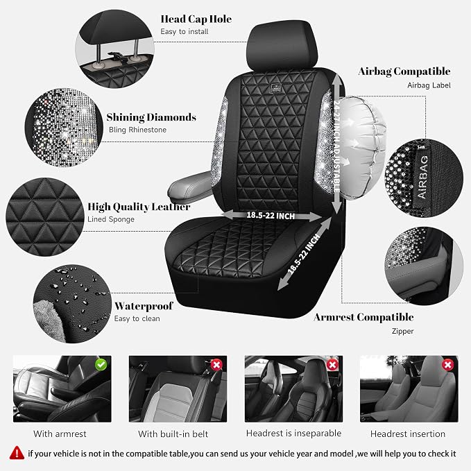 Universal Seat Covers — Black