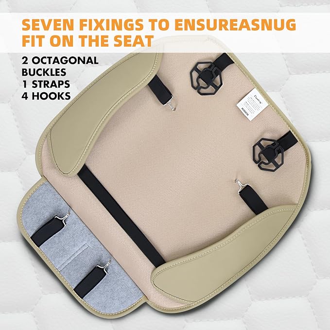 Faux Leather Car Seat Covers — Beige