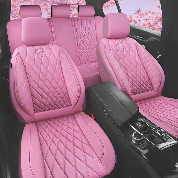 Universal Seat Covers — Full Set — Pink