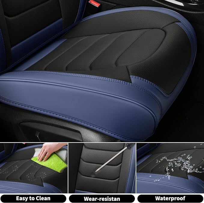 Car Seat Covers — Full Set — Blue / Black