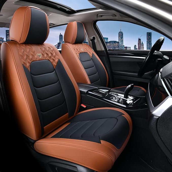 Car Seat Covers — Full Set — Brown / Black