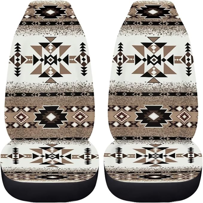 Universal Seat Covers — Front Seat — Brown