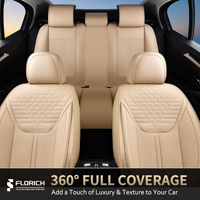 Universal Seat Covers — Full Set — Beige