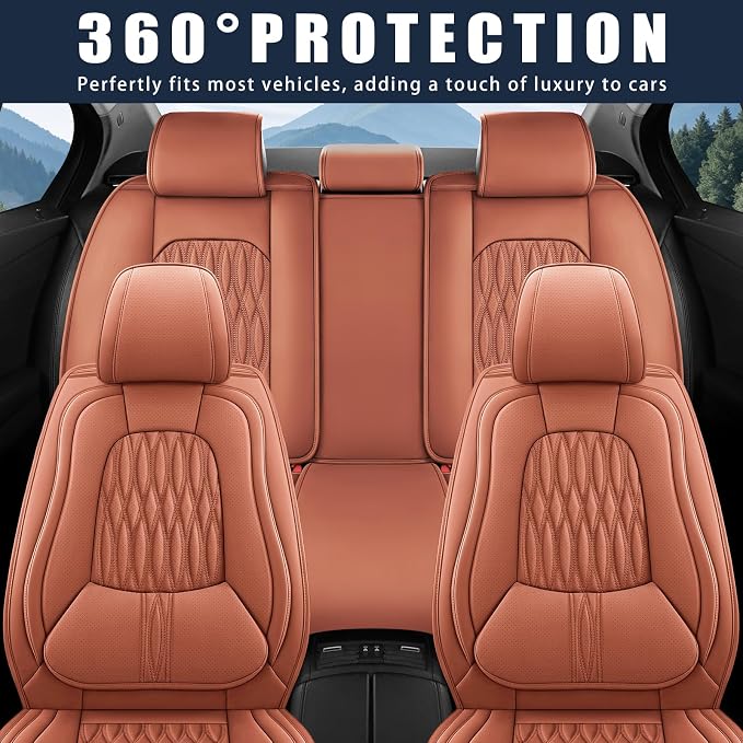 Universal Seat Covers — Full Set — Brown